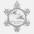 Search for wedding favor christmas tree decorations Mr and mrs