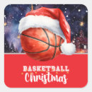 Search for basketball christmas stickers Santa
