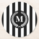 Search for black and white stripes coasters Elegant