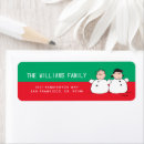 Search for snowmen return address labels Winter