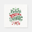 Search for green christmas party napkins Typography