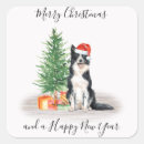 Search for square border stickers Merry christmas