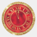 Search for new years clock stickers Gold