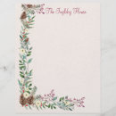 Search for family christmas letter paper stationery paper Holly