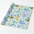 Search for sea creature wrapping paper Underwater