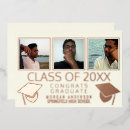 Search for rose gold foil graduation invitations Photo collage