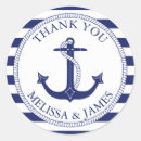 Search for navy stripe wedding stickers Anchor