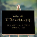 Search for black and gold wedding signs Script