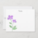 Search for purple flower note cards Minimalist