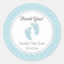 Search for baby feet baby shower stickers Thank you