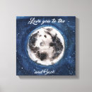 Search for back canvas prints Moon