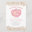 Search for pink gold pumpkin invitations Our little pumpkin