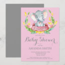 Search for pink and grey elephant baby shower invitations Cute