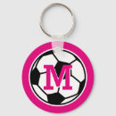 Search for soccer round key rings Pink