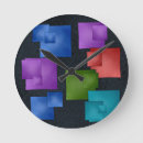 Search for modern stained glass clocks Colourful