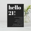 Search for 21 white birthday invitations Trendy