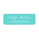 Search for aqua return address labels Simple