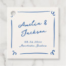 Search for navy blue wedding favour tags Typography