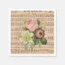 Search for vintage sheet music napkins Flower