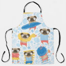Search for cartoon pug aprons Illustration