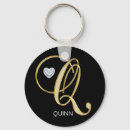 Search for letter q key rings Monogrammed