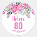 Search for 80 year old birthday stickers Elegant