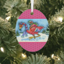 Search for pink flamingo christmas tree decorations Snow