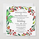 Search for holly berry wedding invitations Green