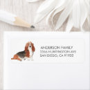 Search for basset hound return address labels Watercolor