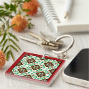 Search for red flowers design key rings Pattern