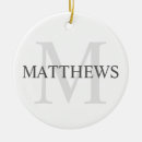 Search for vintage initial christmas tree decorations Family