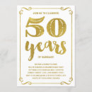 Search for elegant 50th anniversary invitations Gold foil