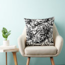 Search for organic pattern cushions Black and white