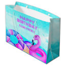 Search for pool party gift bags Pink flamingo