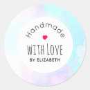 Search for purple love stickers Handmade with love
