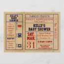 Search for football ticket baby shower invitations For her