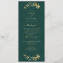 Search for green gold wedding programmes Greenery