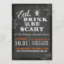 Search for eat drink and be scary invitations Chalkboard