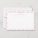 Search for bow note cards Gingham