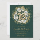 Search for emerald green sweet 16 invitations Glam girly