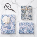 Search for french toile wrapping paper Blue and white