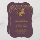 Search for faux gold glitter invitations Unicorn