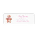 Search for gingerbread man return address labels Vintage