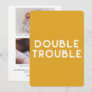 Search for twin birth announcement cards Typography