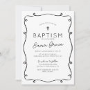 Search for black and white christening invitations Modern