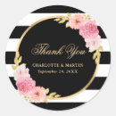 Search for gold striped wedding stickers Floral