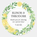 Search for yellow rose wedding stickers Floral