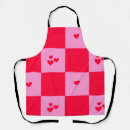 Search for pink plaid aprons Hearts