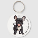 Search for cute french bulldog key rings Black