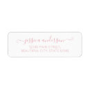 Search for dusty pink return address labels Elegant